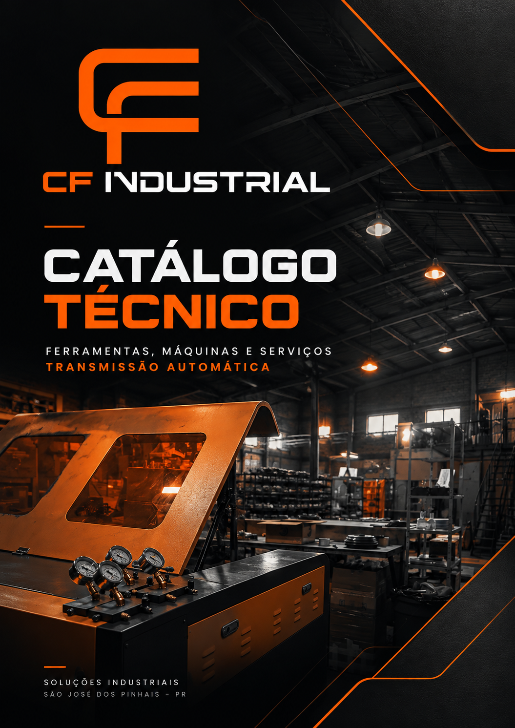 Capa oficial CF Industrial — Catálogo Técnico, ferramentas, máquinas e serviços para transmissão automática